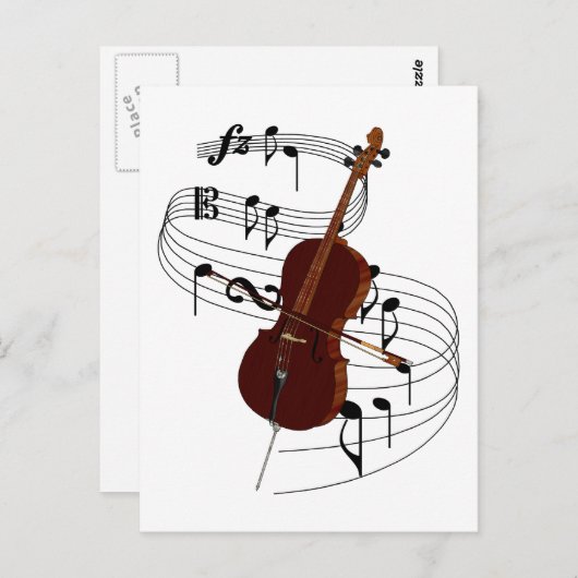 Cello Postkarte (Vorne/Hinten)