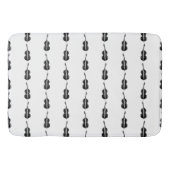 Cello Print Pattern Musik Thread CUSTOM BG FARBE Badematte (Vorderseite)