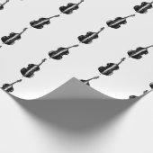 Cello Print Pattern Musik Thread CUSTOM BG FARBE Geschenkpapier (Ecke)