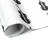 Cello Print Pattern Musik Thread CUSTOM BG FARBE Geschenkpapier (Rolleneckpunkt)