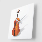 Cello Quadratische Wanduhr (Winkel)