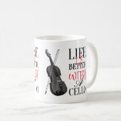 Cello Quotes-Tasse Kaffeetasse (VorderseiteRechts)