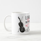Cello Quotes-Tasse Kaffeetasse (Links)