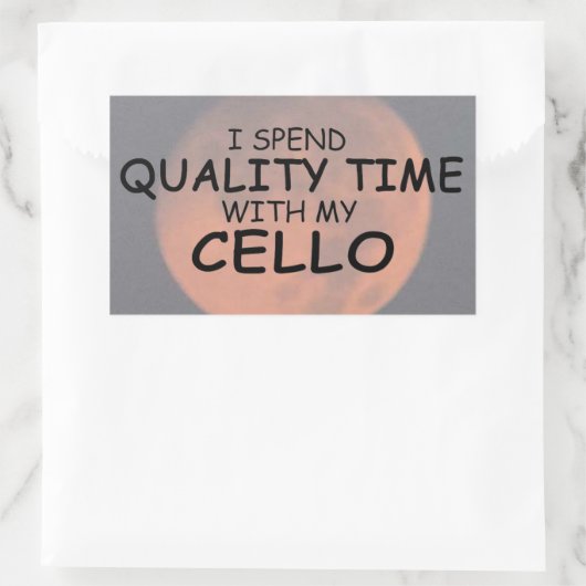Cello rechteckige Aufkleber zur Qualitätszeit (Tasche)