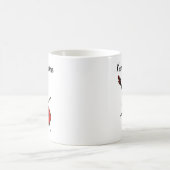 Cello Red Hearts Cellist Musician Custom Kaffeetasse (Mittel)