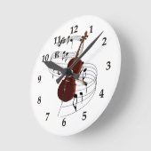 Cello Runde Wanduhr (Winkel)