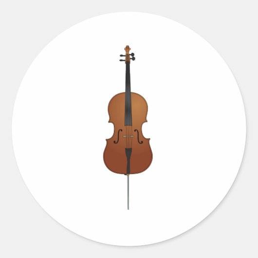 Cello Runder Aufkleber (Vorderseite)