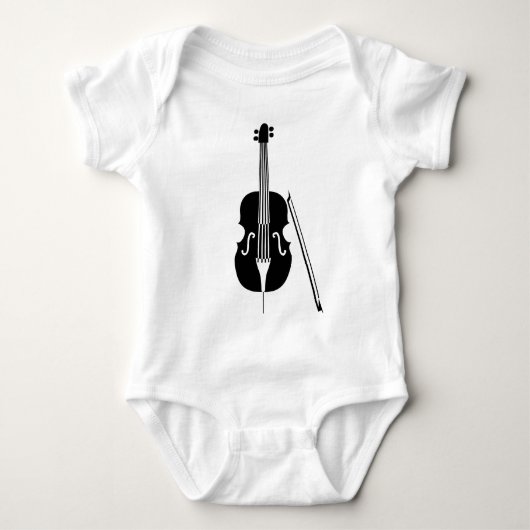 Cello - Schwarz Baby Strampler (Vorderseite)