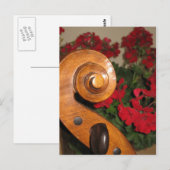 Cello Scroll Blume Postkarte (Vorne/Hinten)