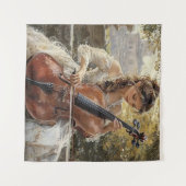 Cello Serenade  Wandteppich (Vorderseite (Horizontal))