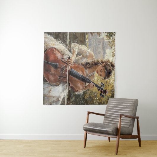 Cello Serenade  Wandteppich (Beispiel (Horizontal))