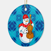 Cello Snowman Keramik Ornament (Links)