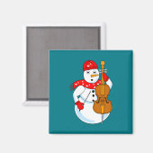 Cello Snowman Magnet (Vorderseite/Rückseite)