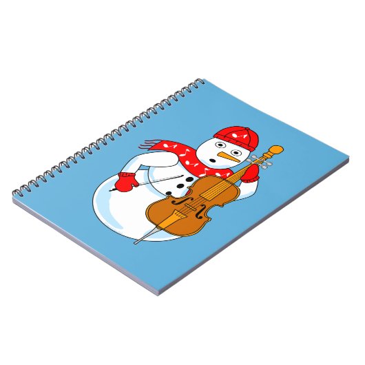 Cello Snowman Notizblock (Linke Seite)