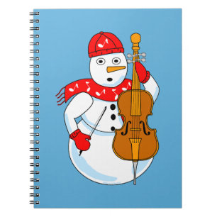Cello Snowman Notizblock