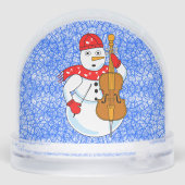 Cello Snowman Snow Globe Schneekugeln (Rückseite)