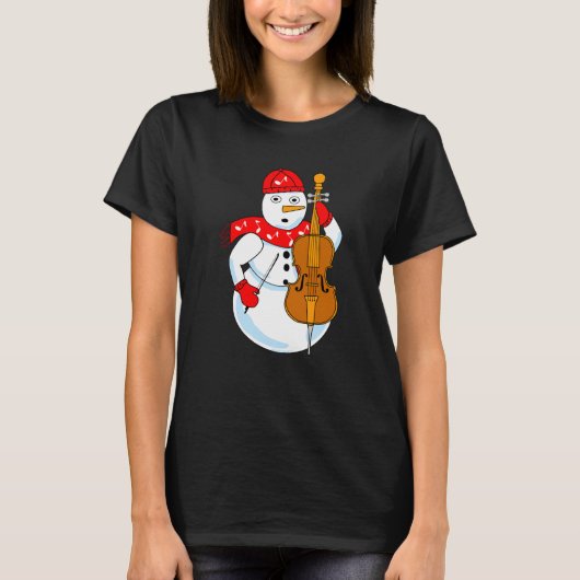 Cello Snowman T-Shirt (Vorderseite)