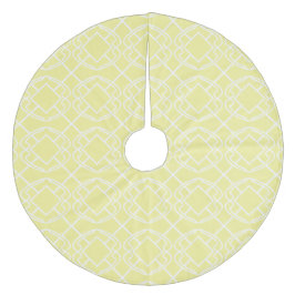 Cello Soft Butter Yellow Trellis Design Fleece Weihnachtsbaumdecke