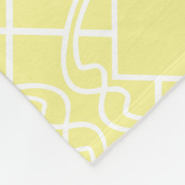 Cello Soft Butter Yellow Trellis Design Fleecedecke