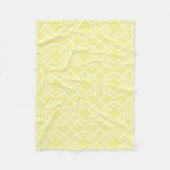 Cello Soft Butter Yellow Trellis Design Fleecedecke (Vorderseite)