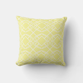 Cello Soft Butter Yellow Trellis Design Kissen