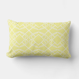 Cello Soft Butter Yellow Trellis Design Lendenkissen