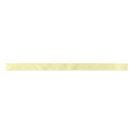 Cello Soft Butter Yellow Trellis Design Satinband (Vorderseite)