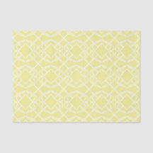 Cello Soft Butter Yellow Trellis Design
