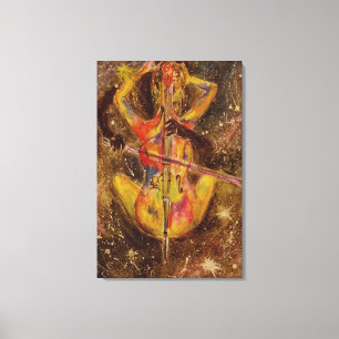 Cello-Sonaten-Leinwandbild Abstrakte Malerei Leinwanddruck