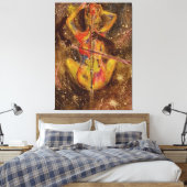Cello Space Sonata Canvas Print - Abstrakte Malere Leinwanddruck (Insitu (Schlafzimmer))