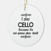 Cello - Spielen Sie sich selbst Funny Deko Music Keramik Ornament (Links)