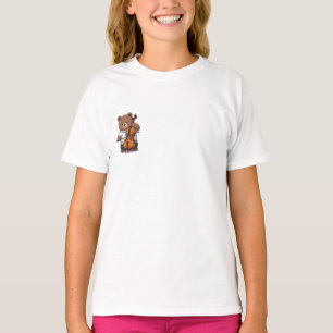 Cello spielender musikalischer Teddybär Kinder T-Shirt