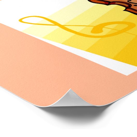 Cello-Spieler Poster (Ecke)