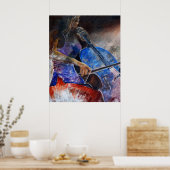 Cello-Spieler Poster (Küche)