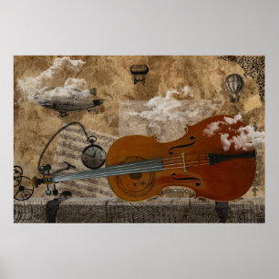Cello Steampunk Reihe Poster