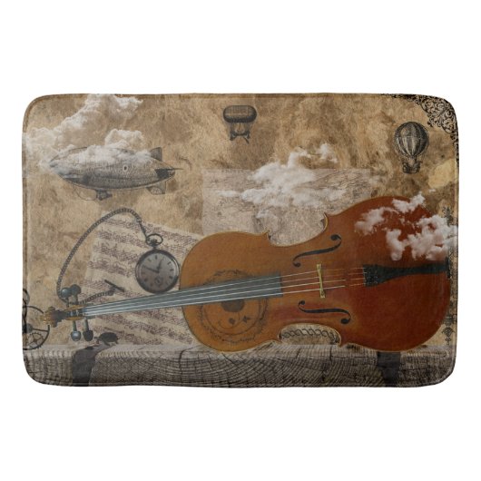 Cello Steampunk-Suite Badematte (Vorderseite)