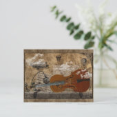 Cello Steampunk Suite Postkarte (Stehend Vorderseite)