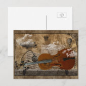 Cello Steampunk Suite Postkarte (Vorne/Hinten)