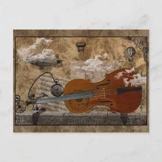 Cello Steampunk Suite Postkarte (Vorderseite)