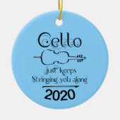 Cello String Along Keramik Ornament (Vorne)
