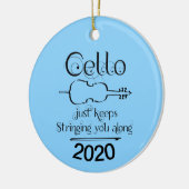 Cello String Along Keramik Ornament (Links)