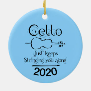 Cello String Along Keramik Ornament