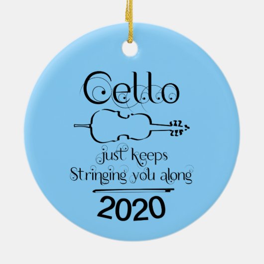 Cello String Along Keramik Ornament (Hinten)