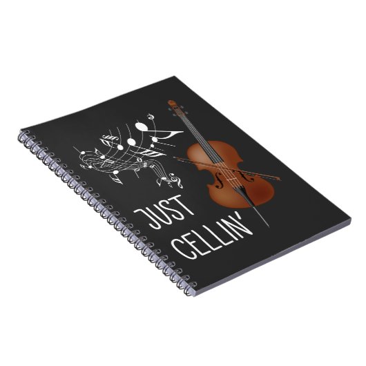 Cello String Instrument Cellist Spaß violoncello Notizblock (Rechte Seite)