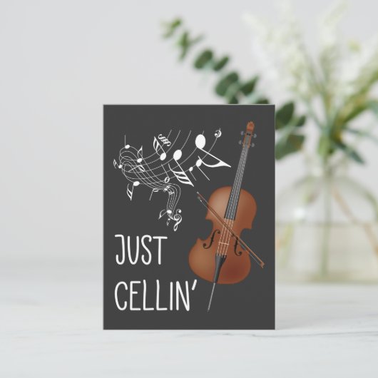Cello String Instrument Cellist Spaß violoncello Postkarte (Stehend Vorderseite)