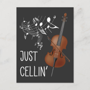 Cello String Instrument Cellist Spaß violoncello Postkarte