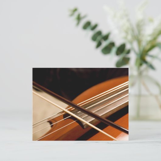 Cello Strings Postkarte (Stehend Vorderseite)