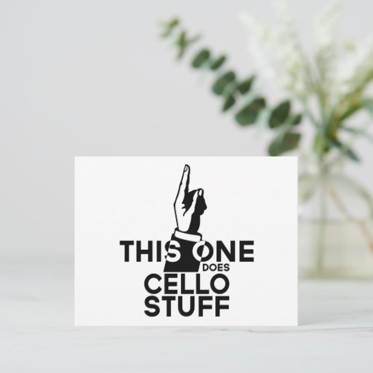 Cello Stuff - Funny Cello Music Postkarte (Stehend Vorderseite)