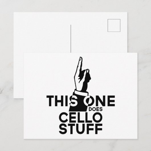 Cello Stuff - Funny Cello Music Postkarte (Vorne/Hinten)