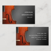 Cello Teacher Beruflich Musiker Simple Visitenkarte (Vorne/Hinten)